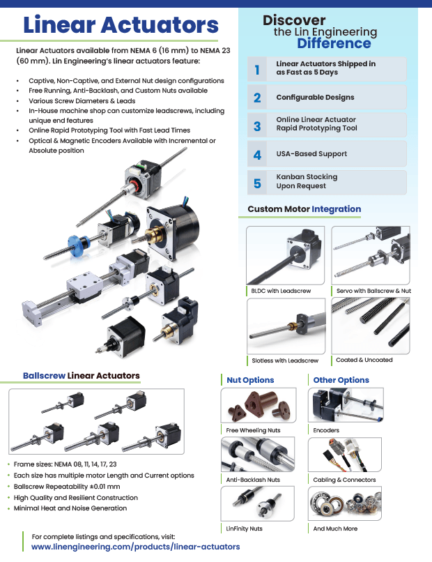 Catalogs, Flyers, and More | Lin Engineering