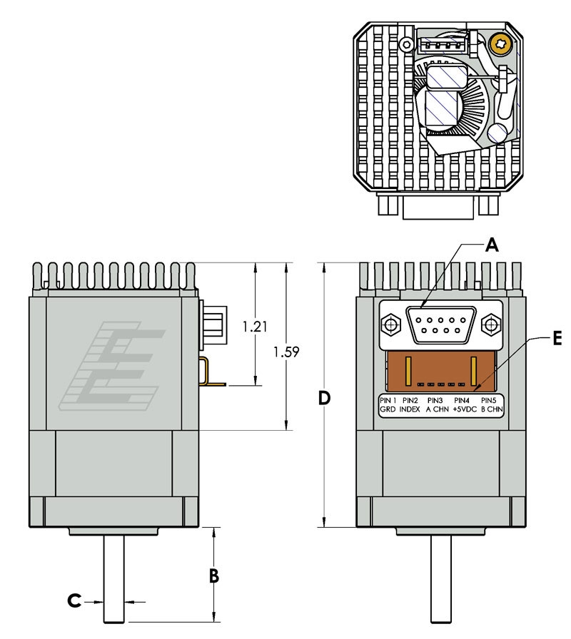CE-4118L-06P | MOTOR + DRIVER + CONTROLLER + ENCODER